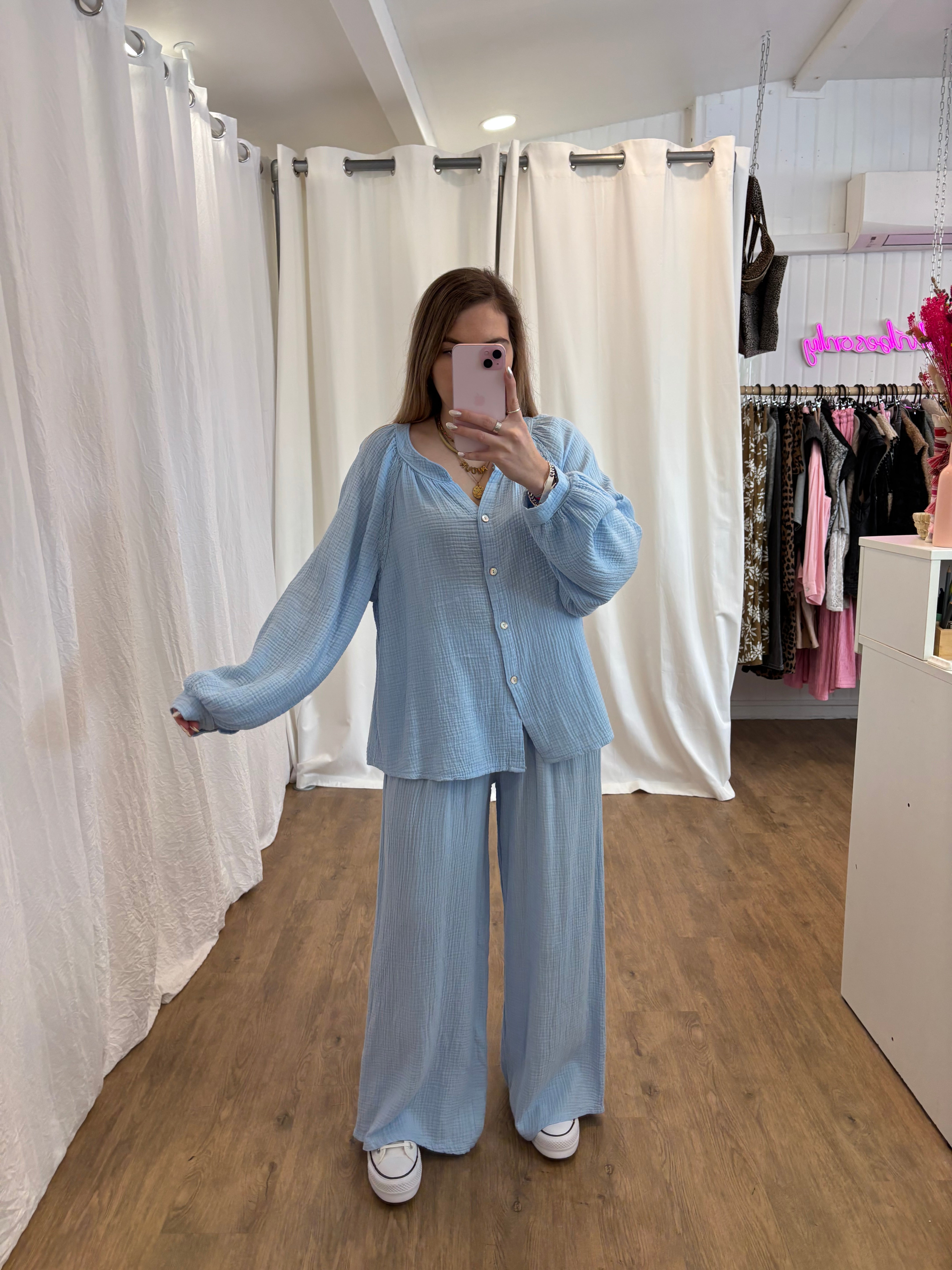 Pantalon LYA Bleu ciel