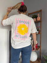 T-shirt AMOUR AU SOLEIL Blanc