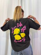T-shirt LEMONS Noir •