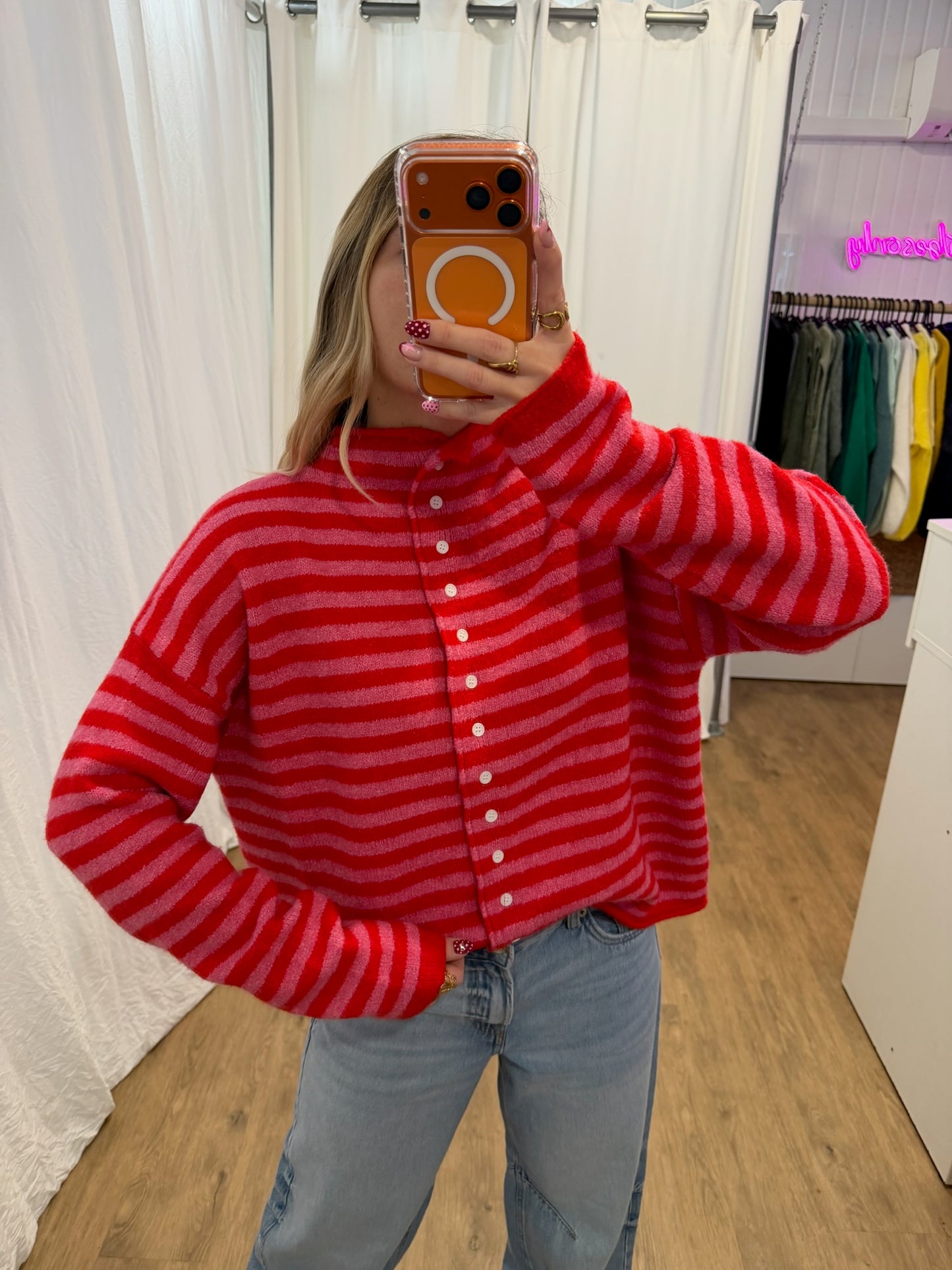 Gilet marinière NOÉLIE Rouge