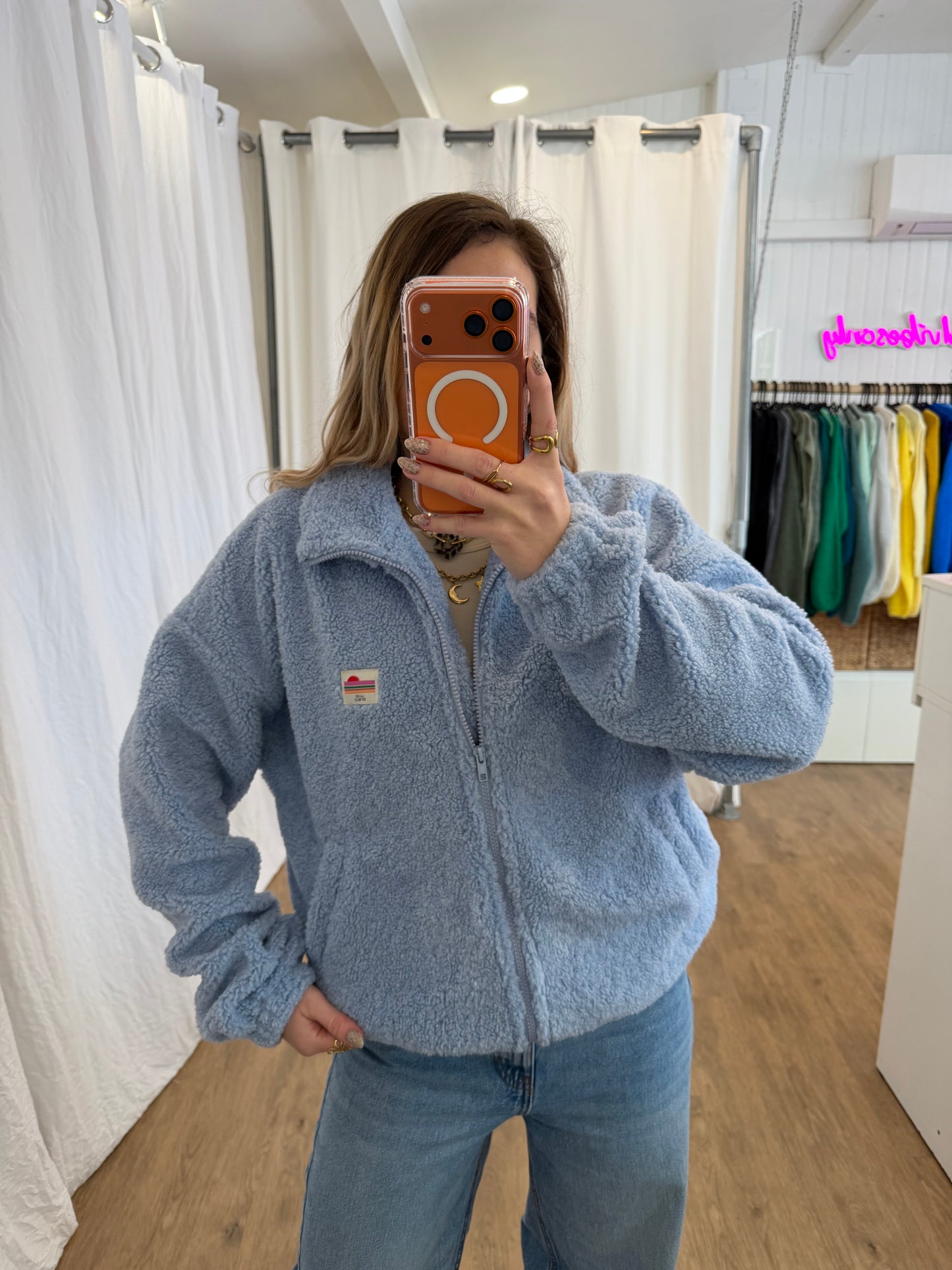 Veste polaire AVA Bleu Ciel