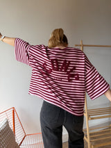 T-shirt marinière ICONIC Bordeaux + Rose