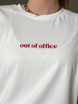 T-shirt OUT OF OFFICE Blanc •