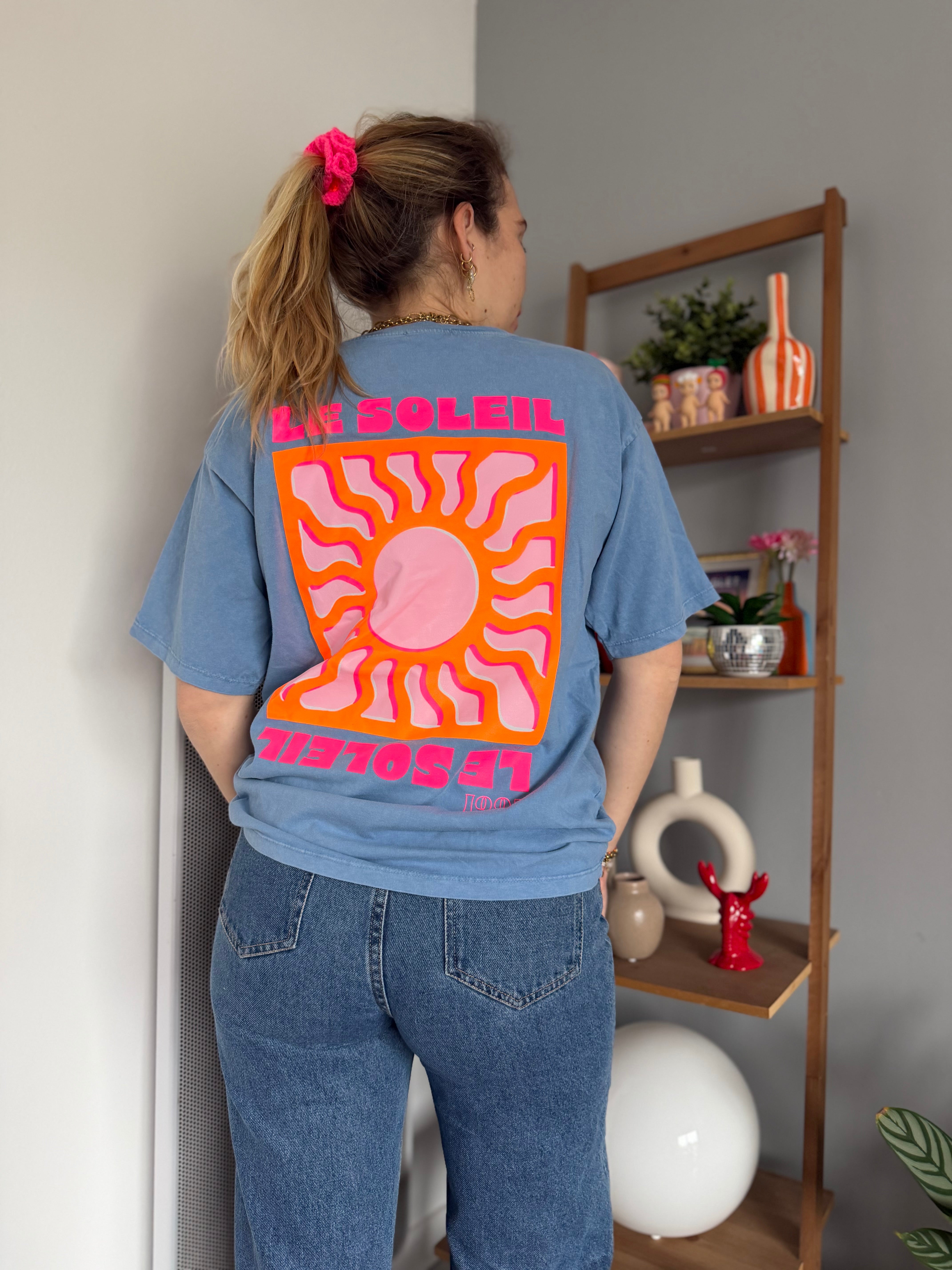 T-shirt SOLEIL (NEW FLUO) Bleu Jean