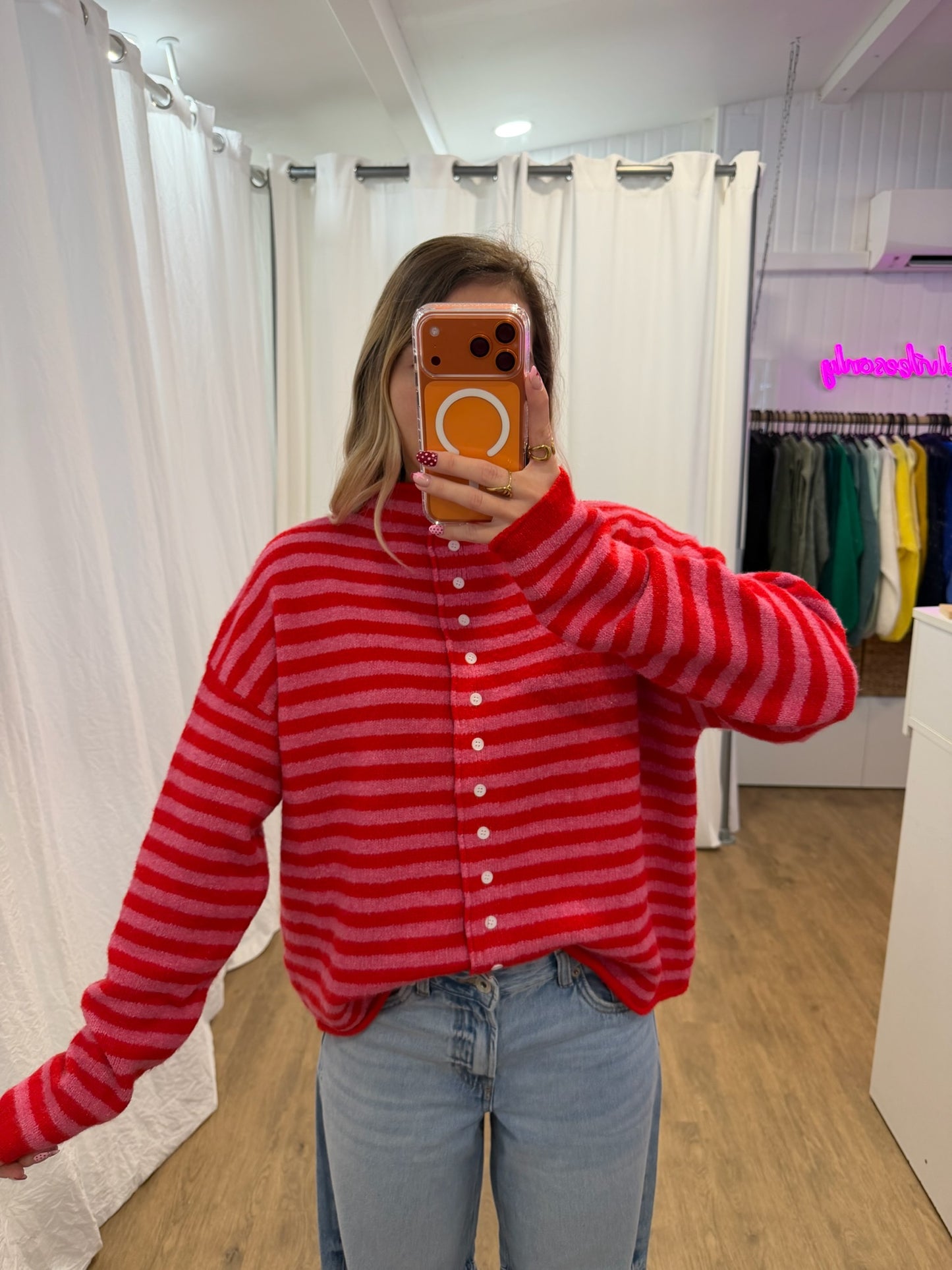 Gilet marinière NOÉLIE Rouge