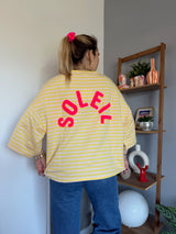 T-shirt marinière SOLEIL Jaune + Beige