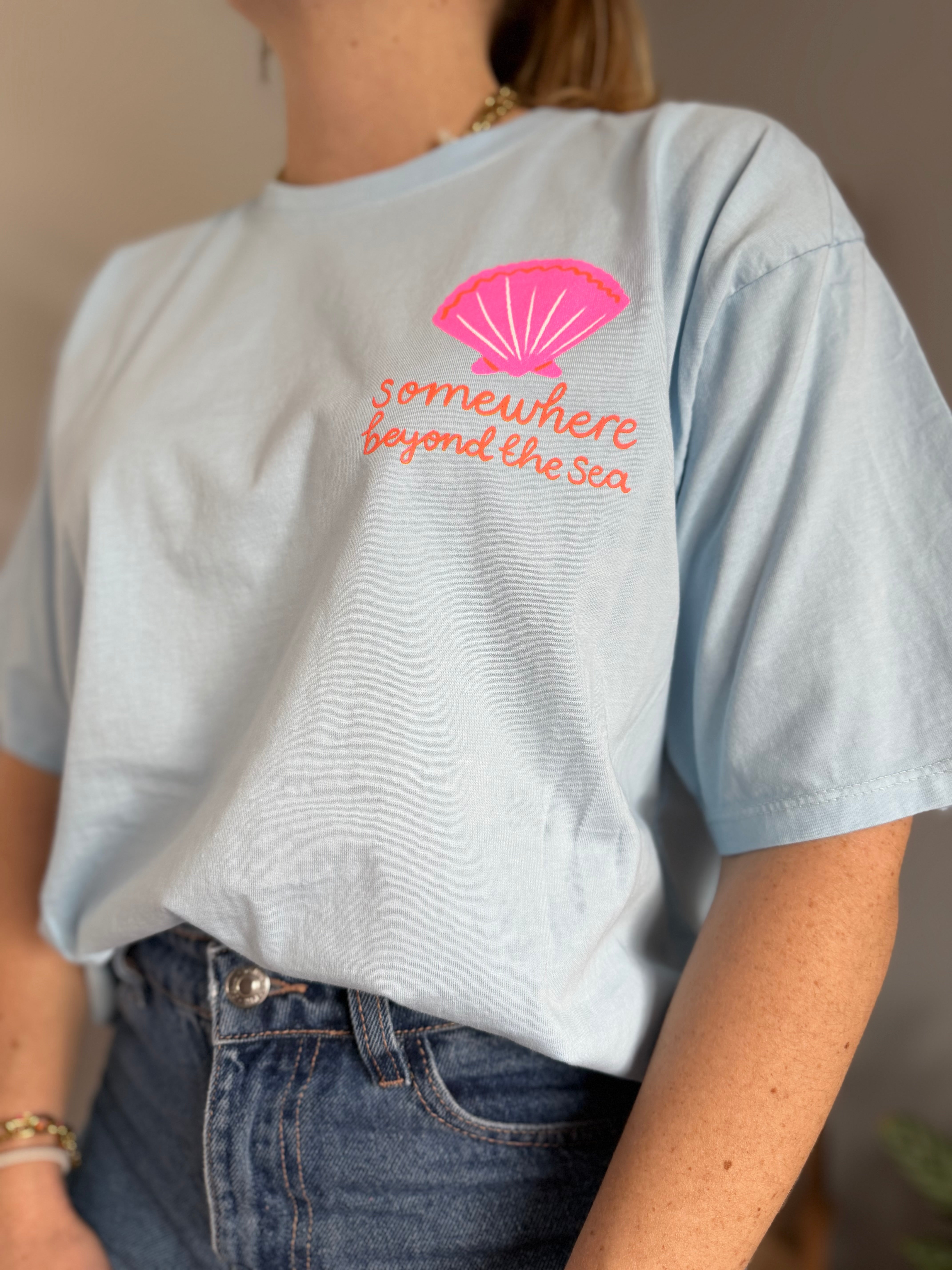 T-shirt COQUILLAGE Bleu ciel