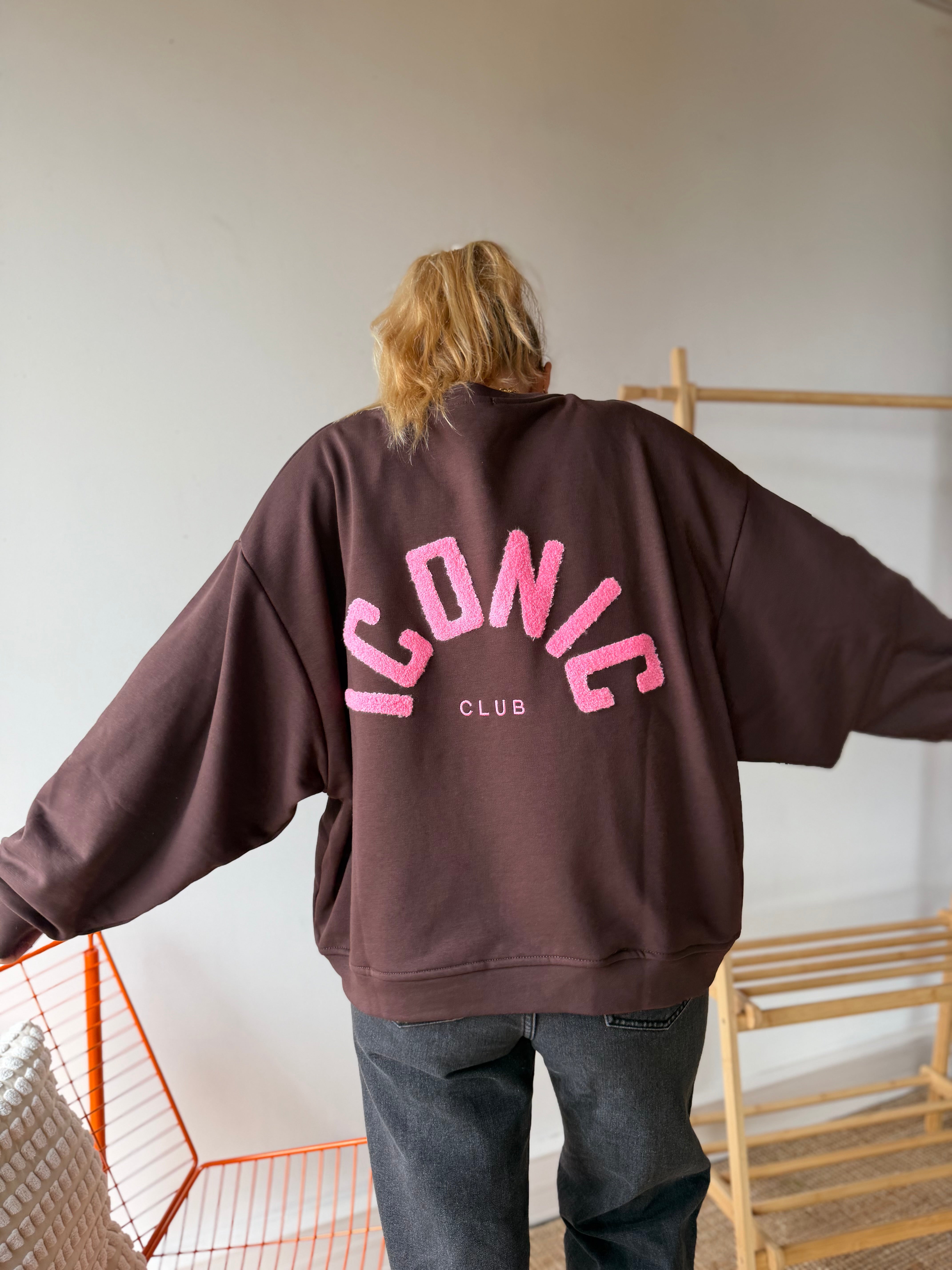 Sweat ICONIC CLUB Chocolat