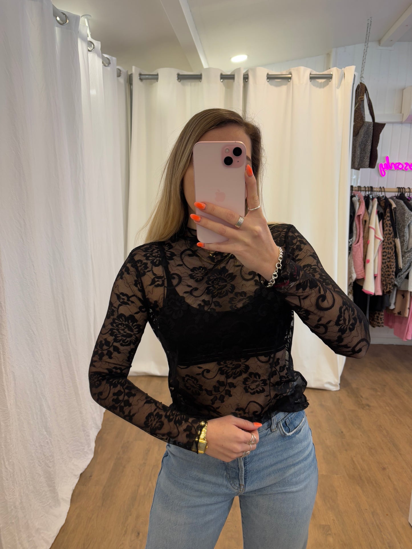 Top dentelle CINDY Noir