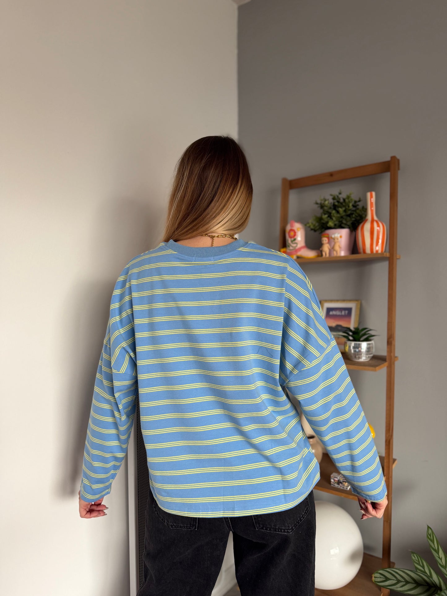 T-shirt manches longues RETRO Bleu