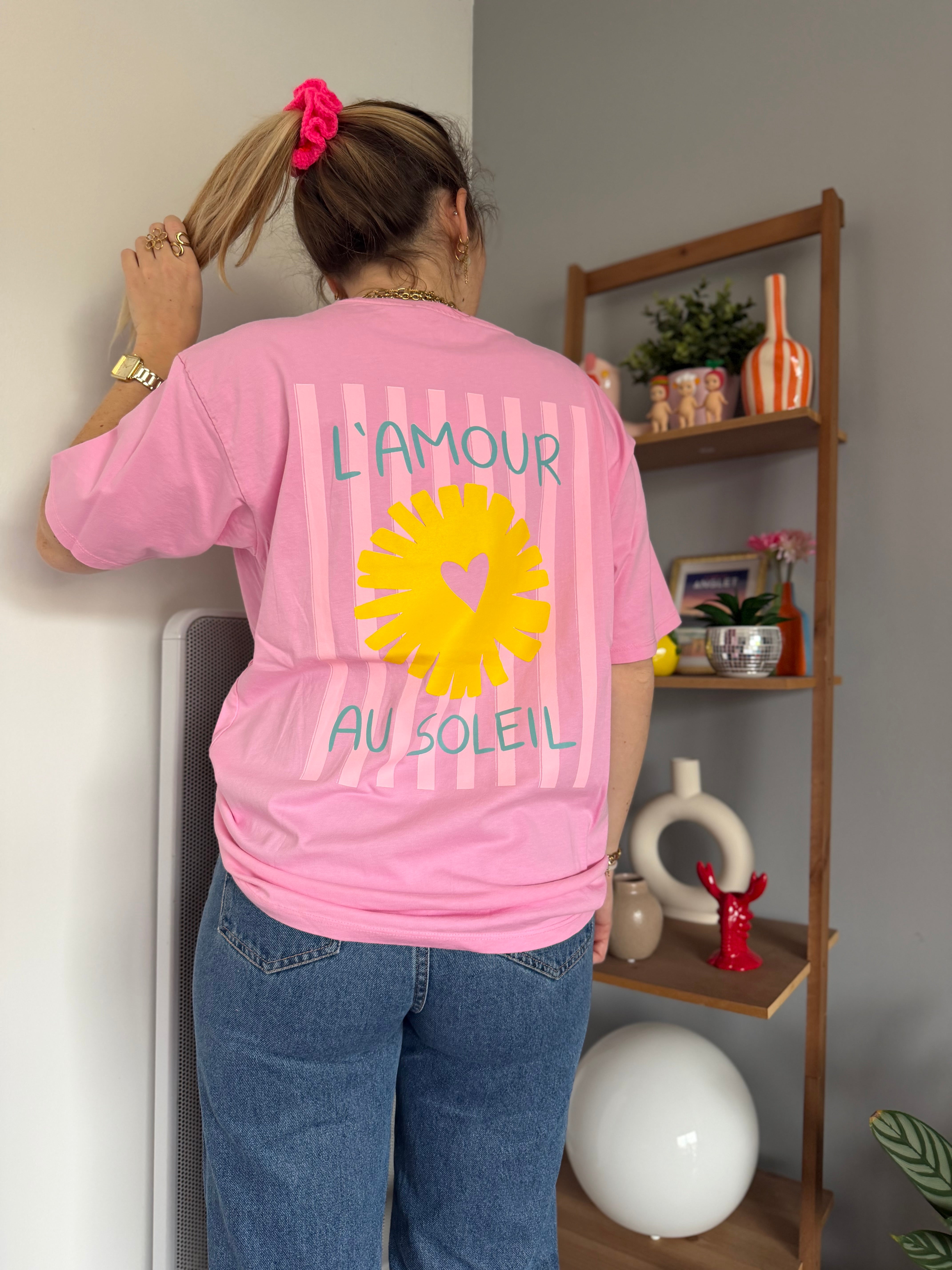 T-shirt AMOUR AU SOLEIL Rose