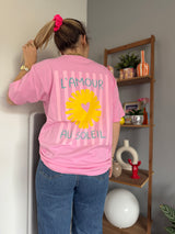 T-shirt AMOUR AU SOLEIL Rose