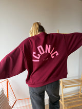 Sweat ICONIC CLUB Bordeaux
