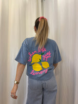T-shirt LEMONS Bleu •