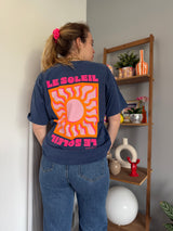 T-shirt SOLEIL (NEW FLUO) Bleu Marine