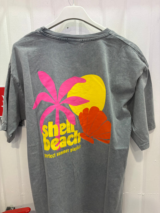 T-shirt SHELL BEACH Gris