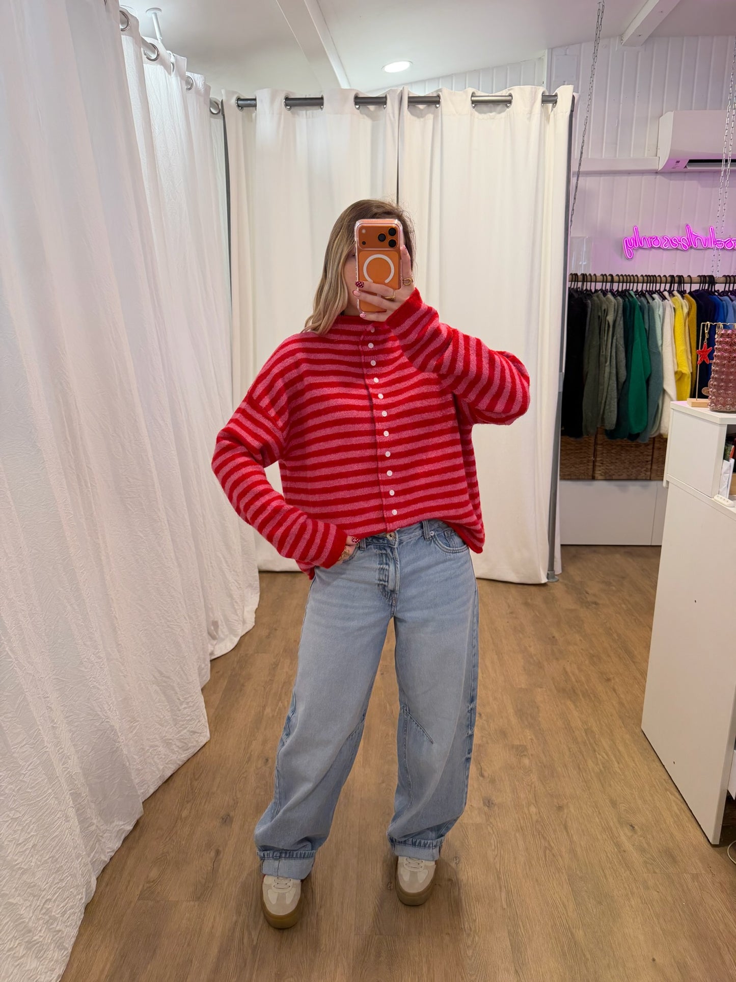 Gilet marinière NOÉLIE Rouge