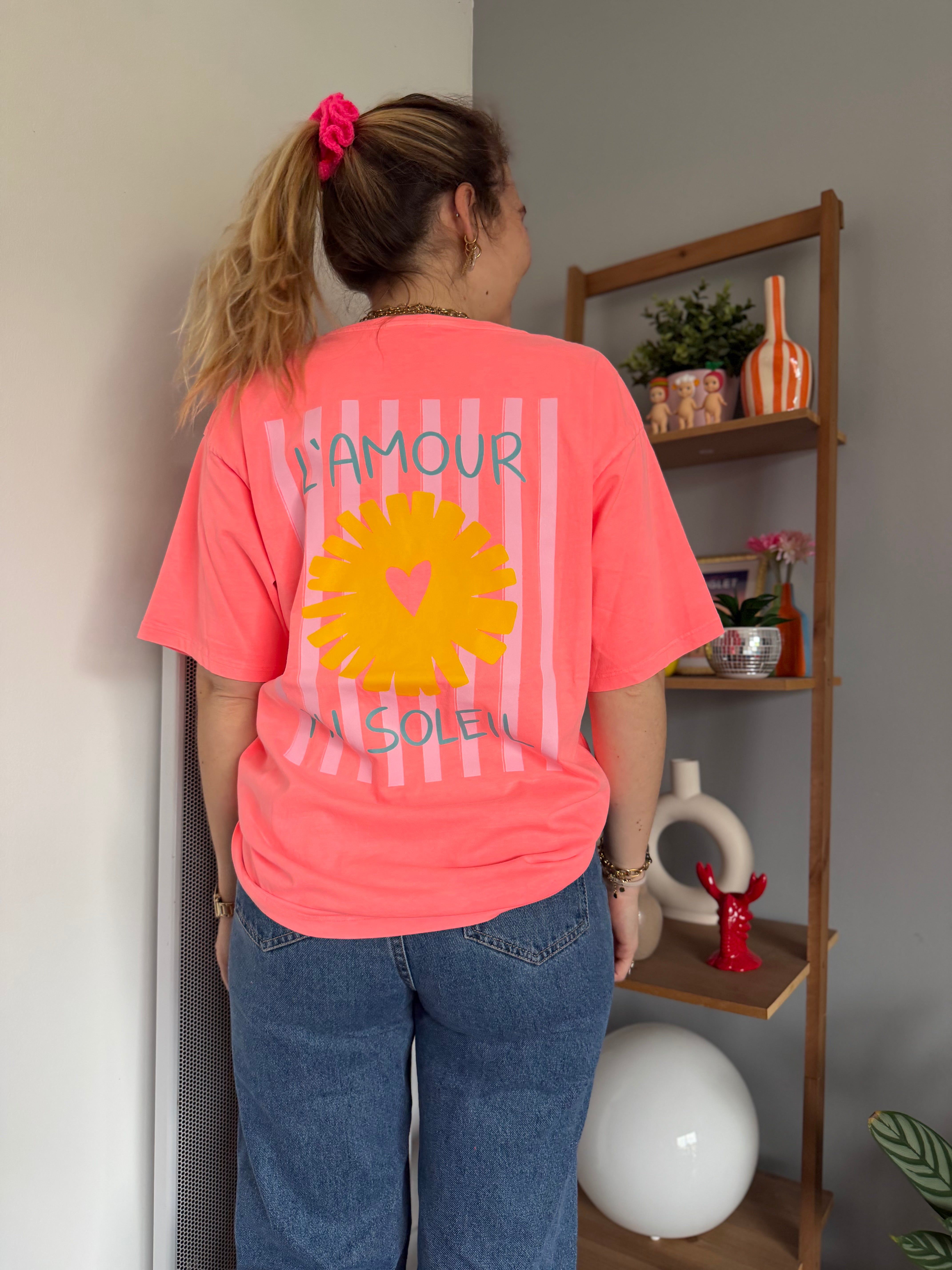 T-shirt AMOUR AU SOLEIL Corail