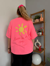 Sweat LOVE IN THE SUN Rose fluo