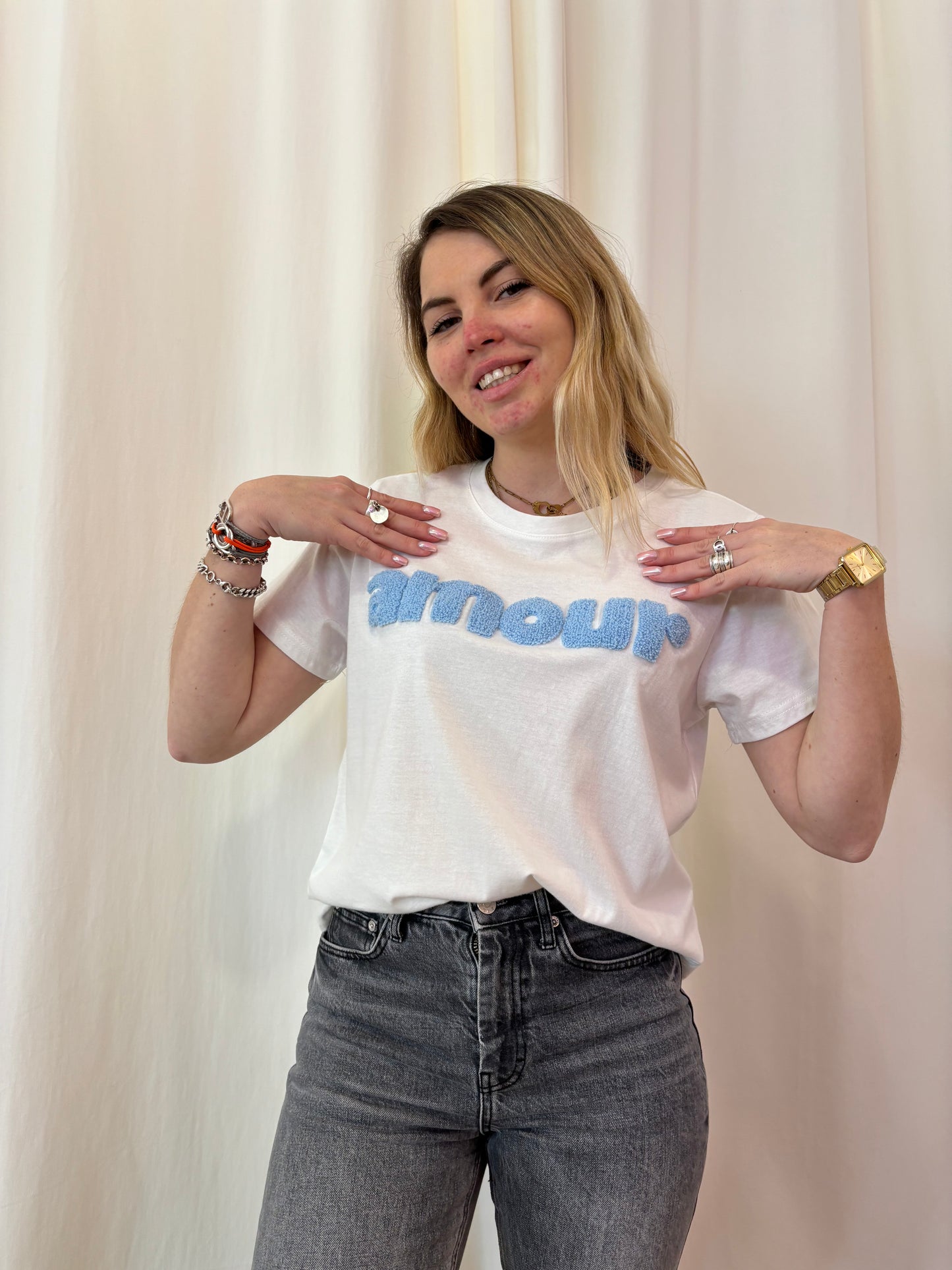 T-shirt AMOUR Bleu ciel