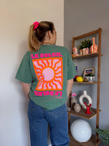T-shirt SOLEIL (NEW FLUO) Vert bouteille