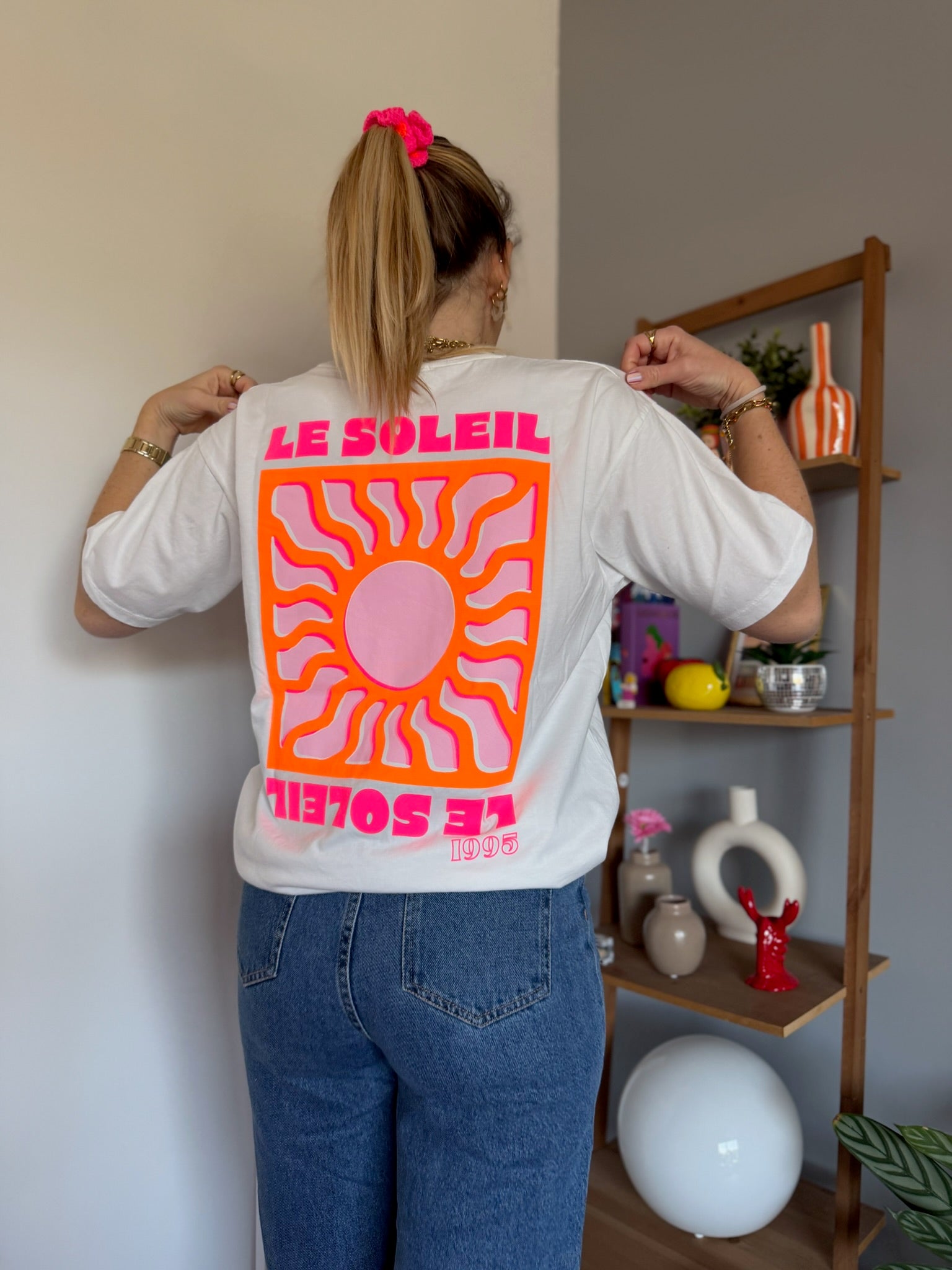 T-shirt SOLEIL (NEW FLUO) Blanc