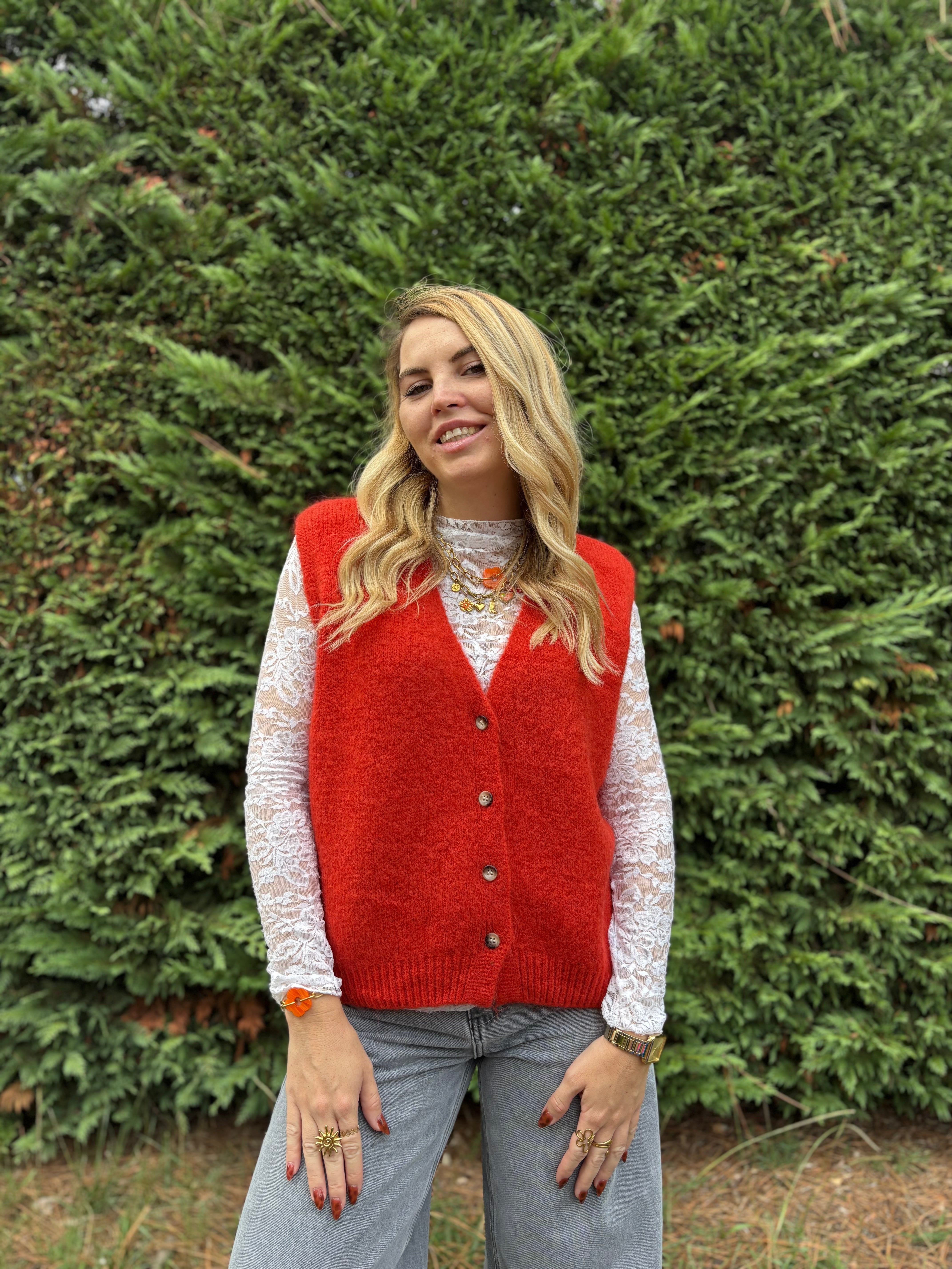 27 - Gilet TOM - Rouille / Rouge
