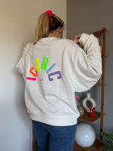 Sweat ICONIC Blanc + Multicolore