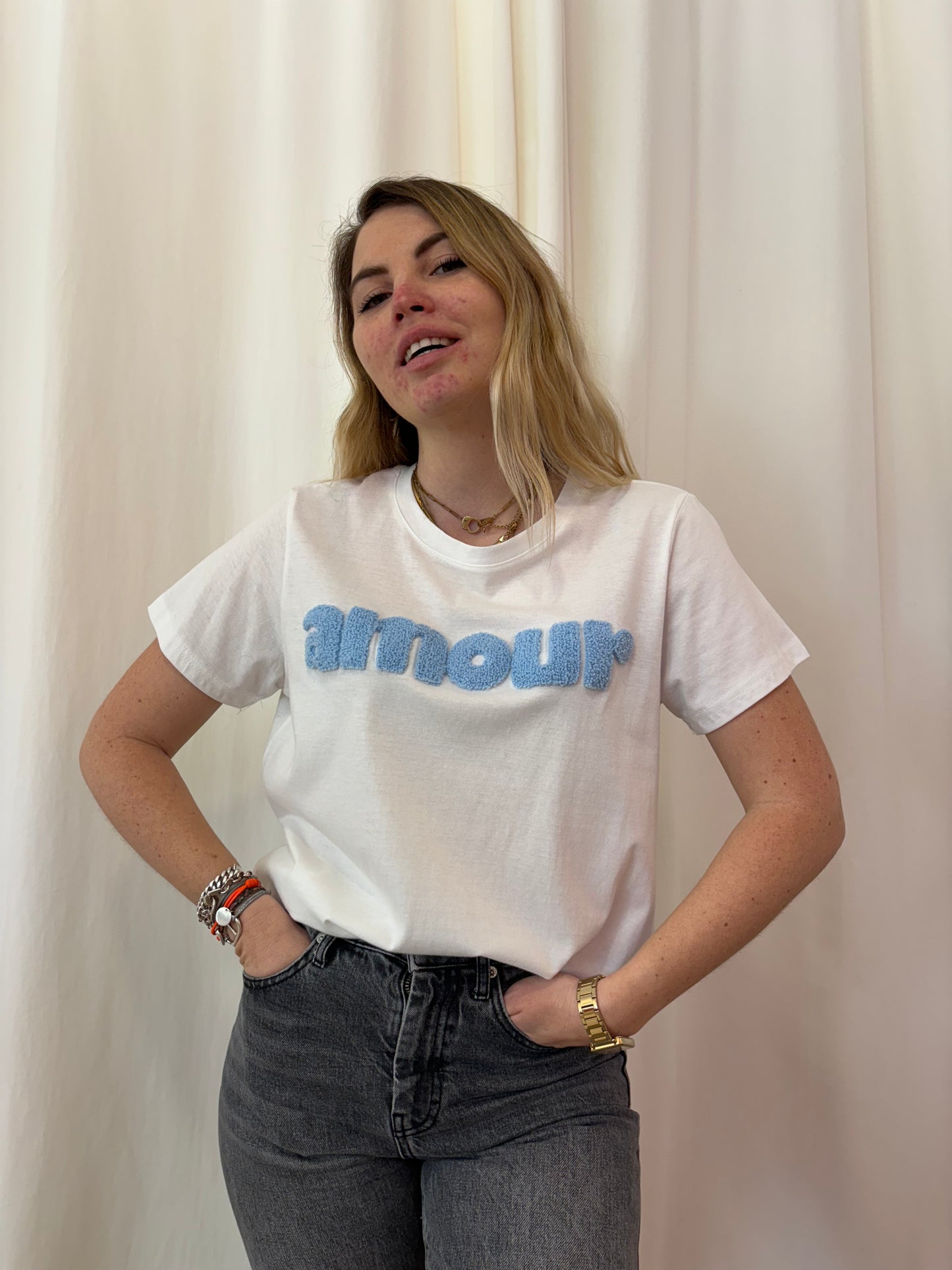 T-shirt AMOUR Bleu ciel