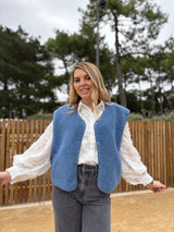 Veste sans manches ABY Bleu jean