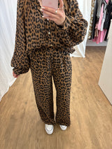 Pantalon LYA Léopard Camel
