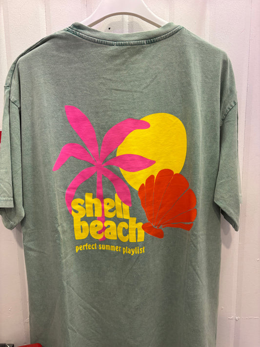 T-shirt SHELL BEACH Vert