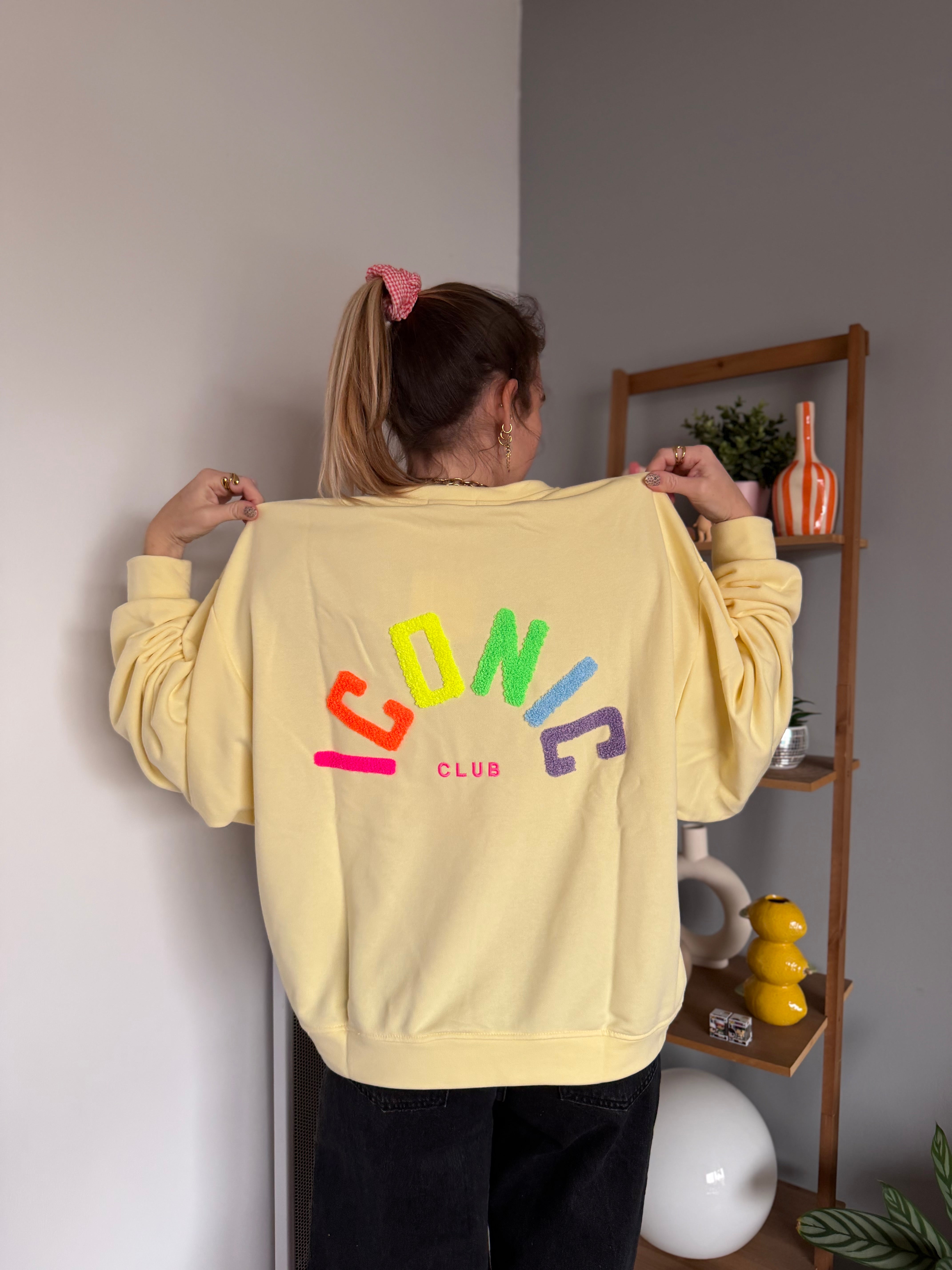 Sweat ICONIC Jaune + Jaune + Multicolore
