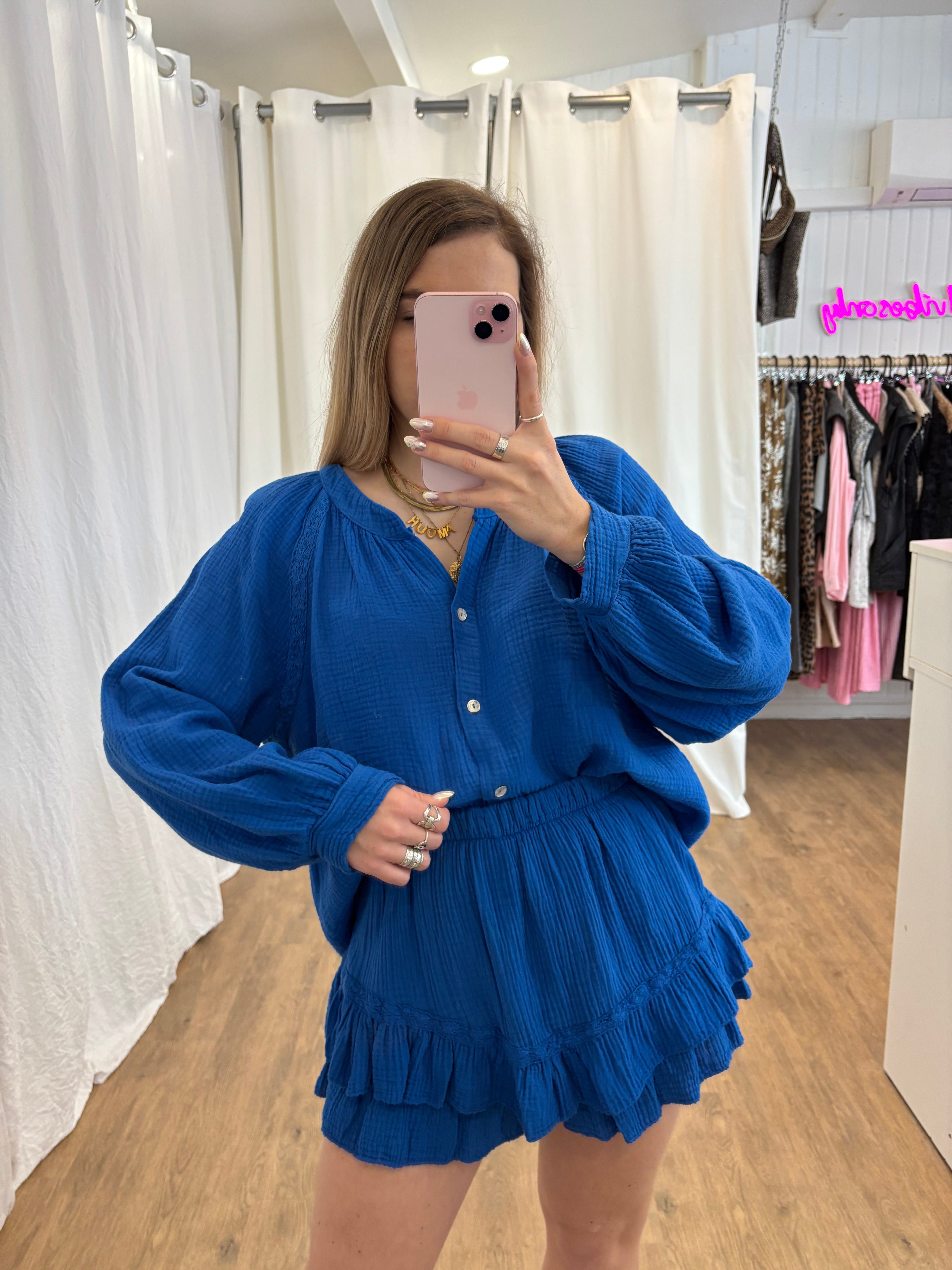 Short LYA Bleu électrique