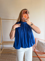 Top CARLA Bleu électrique