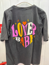 T-shirt LOVE BABE Noir