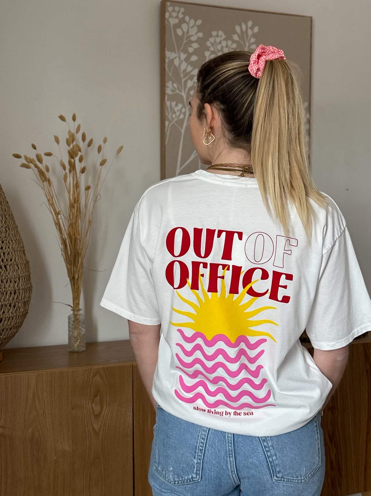 T-shirt OUT OF OFFICE Blanc
