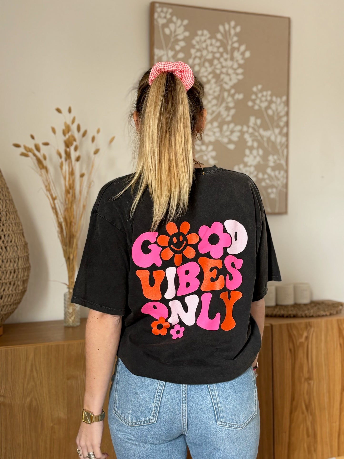 T-shirt GOOD VIBES ONLY Noir