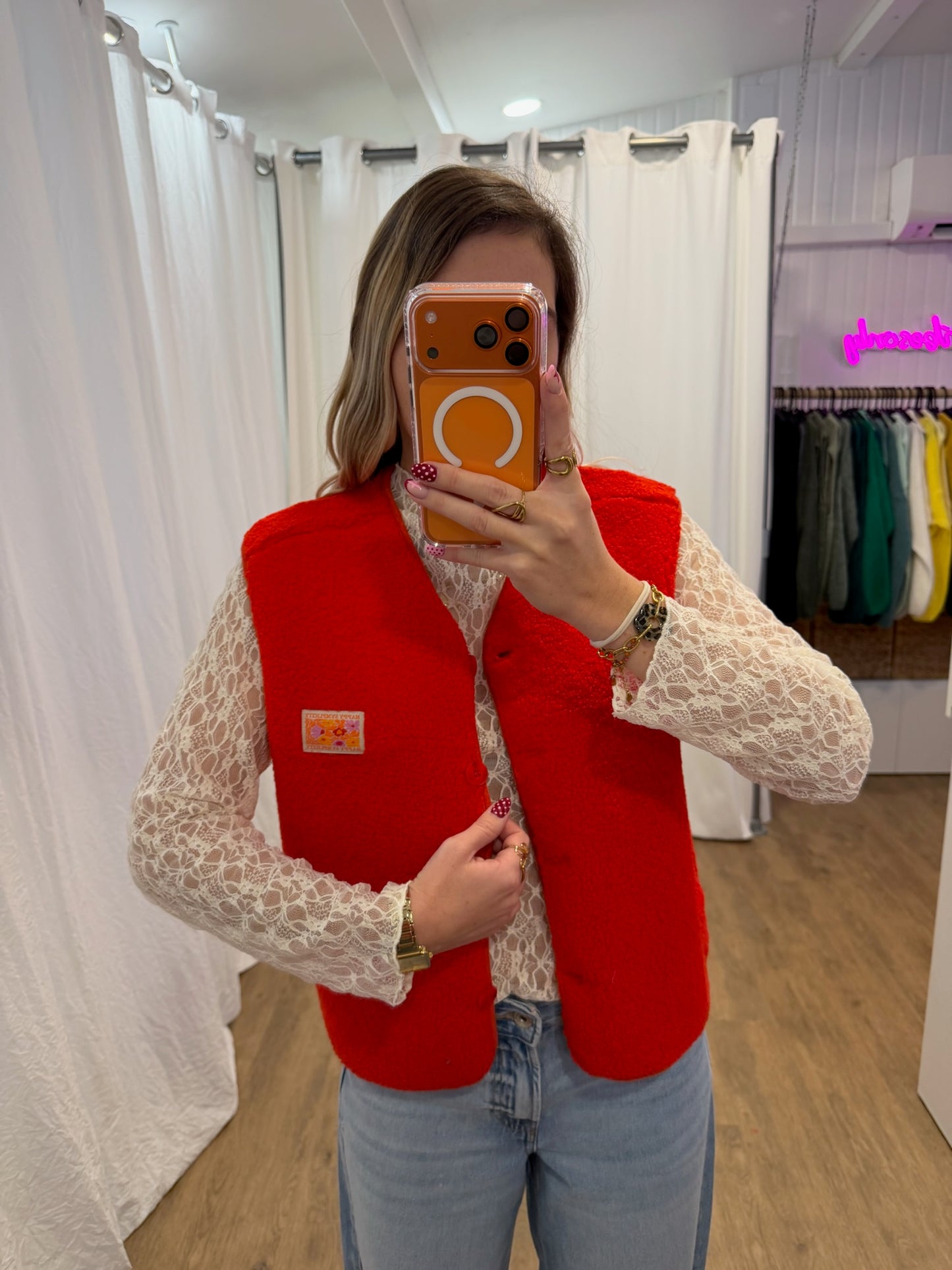 Gilet sans manches NINA Rouge