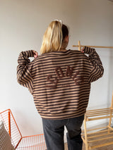 T-shirt marinière ICONIC Camel + Chocolat manches longues manches longues