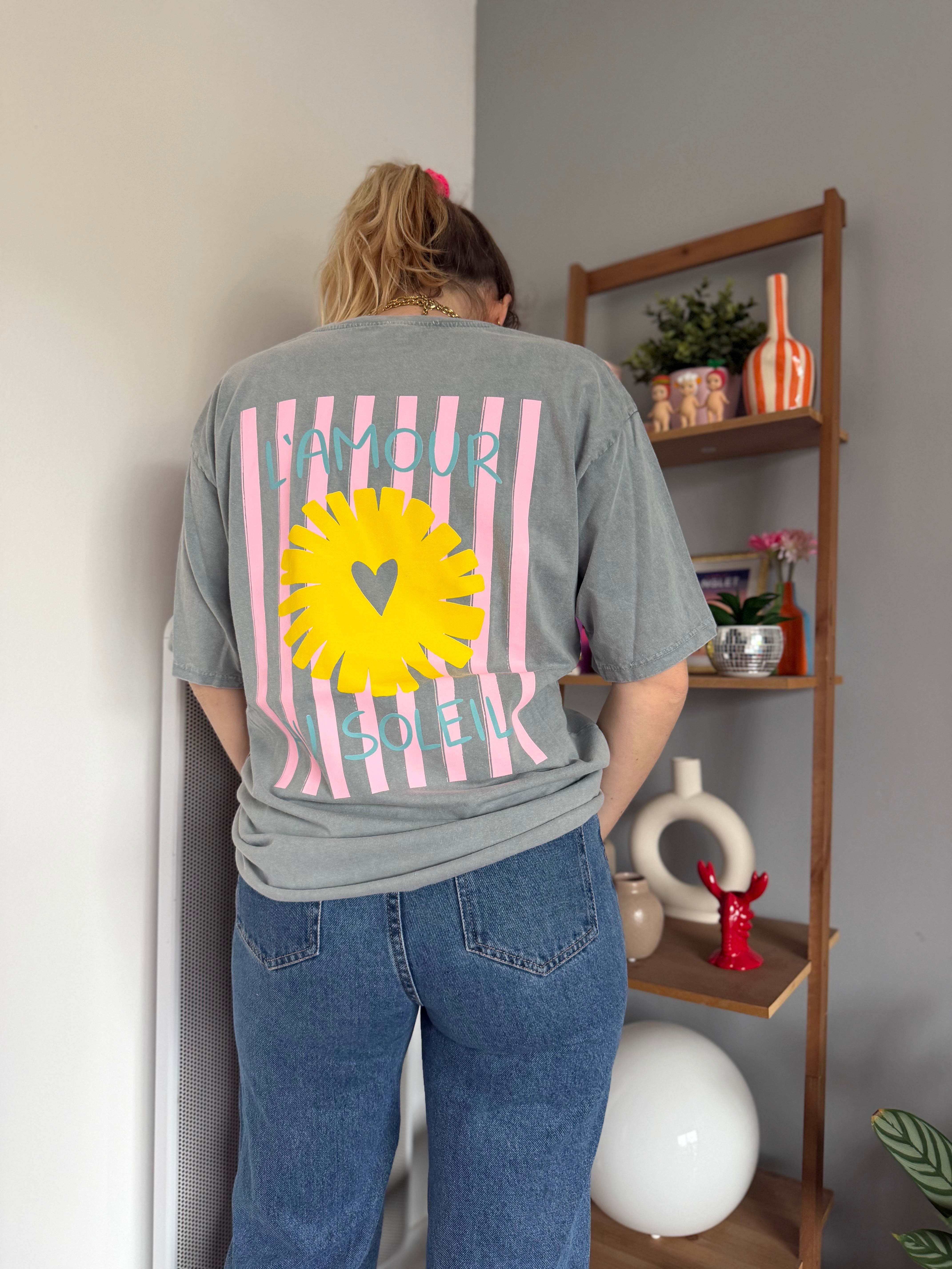 T-shirt AMOUR AU SOLEIL Gris