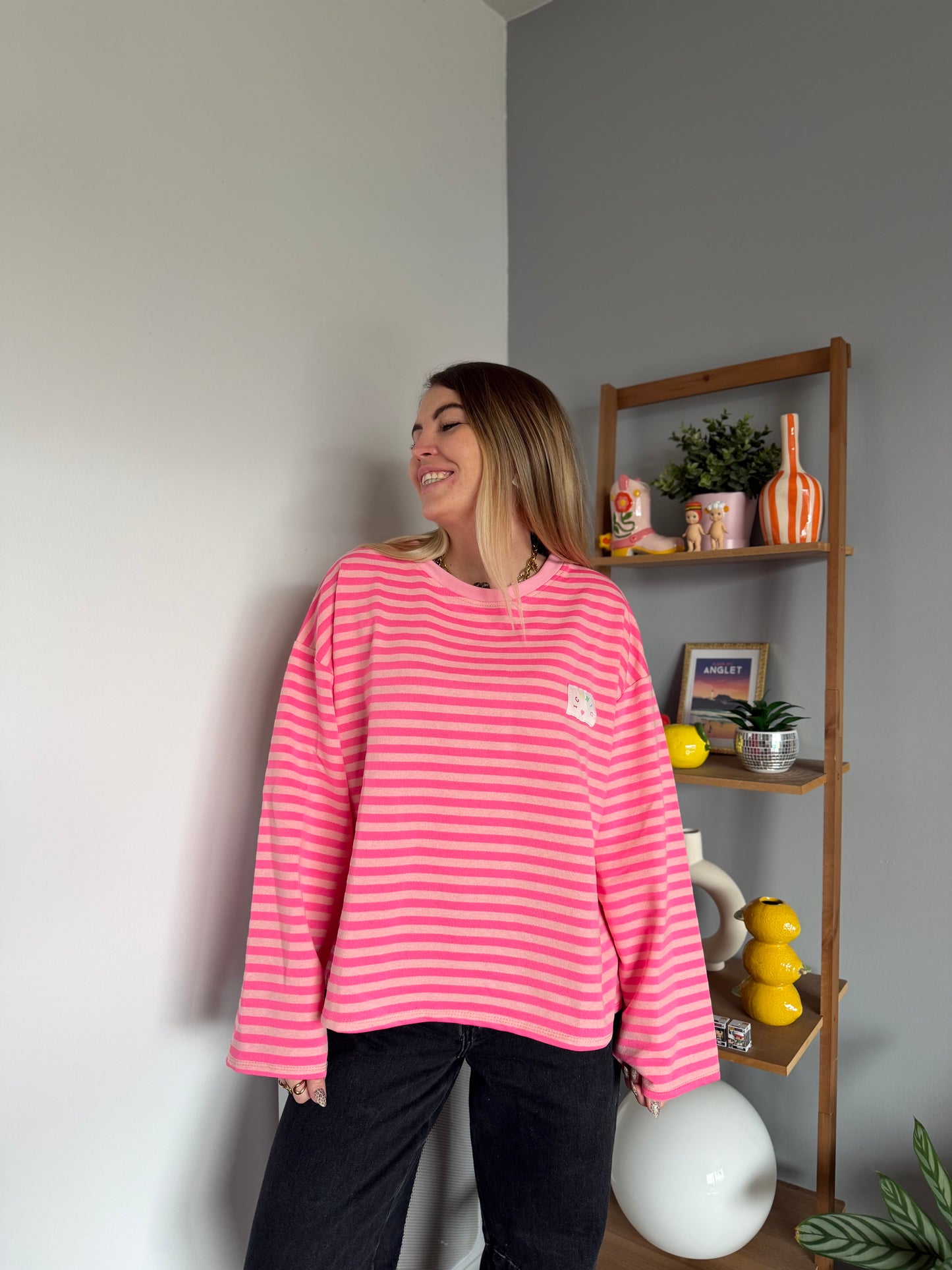 T-shirt marinière ICONIC manches longues Rose