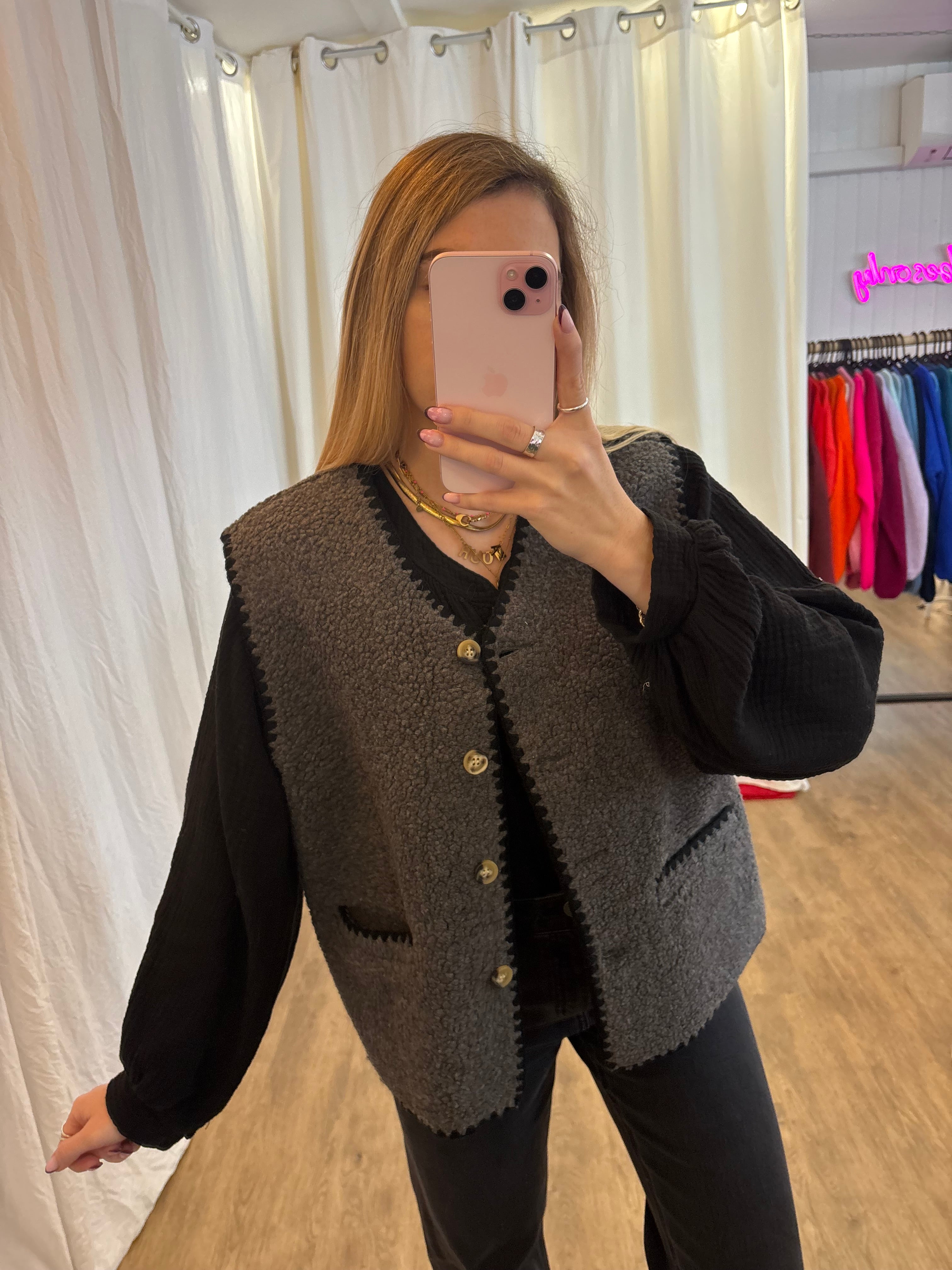 Veste sans manches CAMILA Gris anthracite