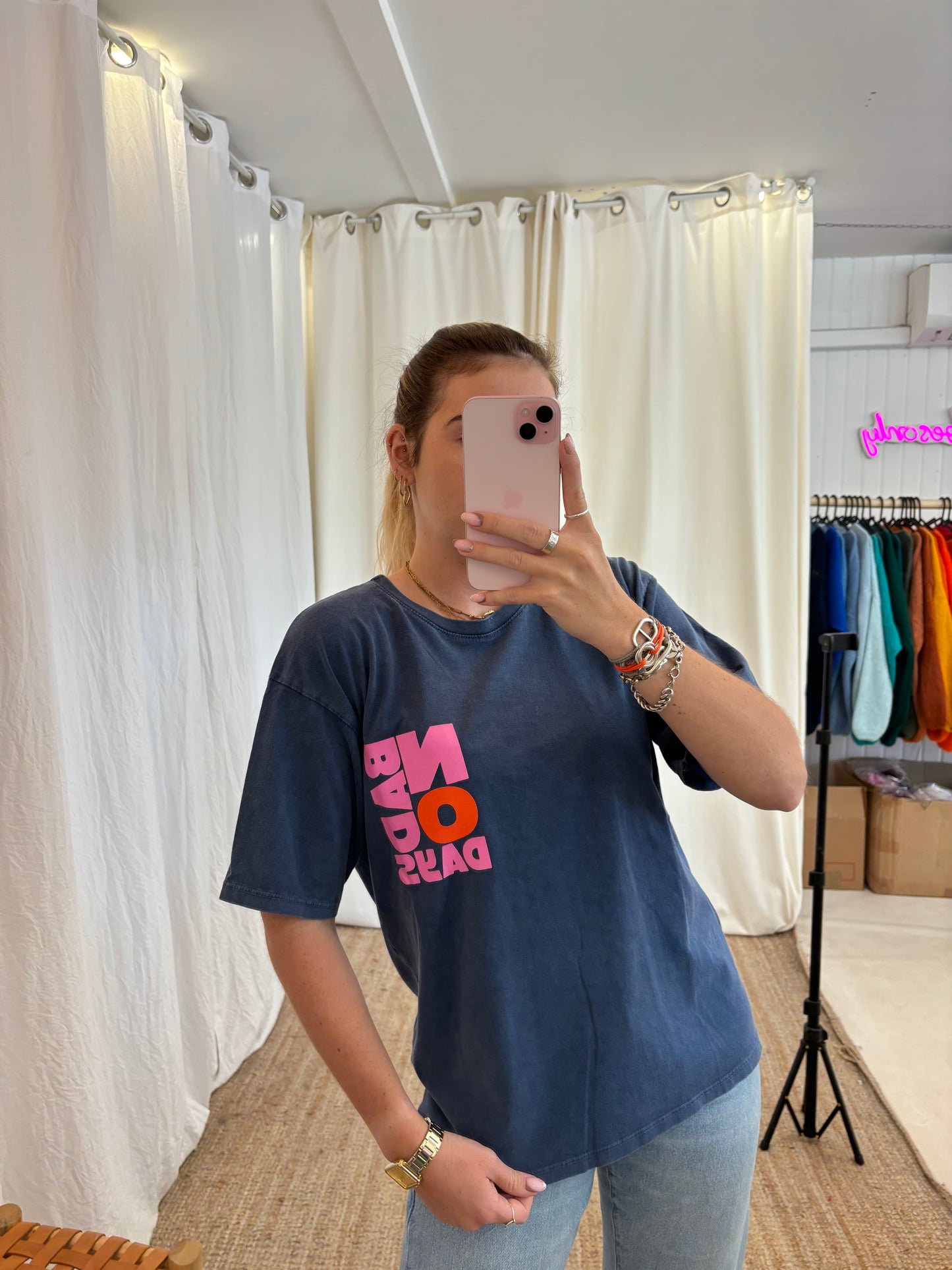 T-shirt NO BAD DAYS Bleu marine