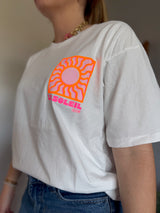 T-shirt SOLEIL (NEW FLUO) Blanc