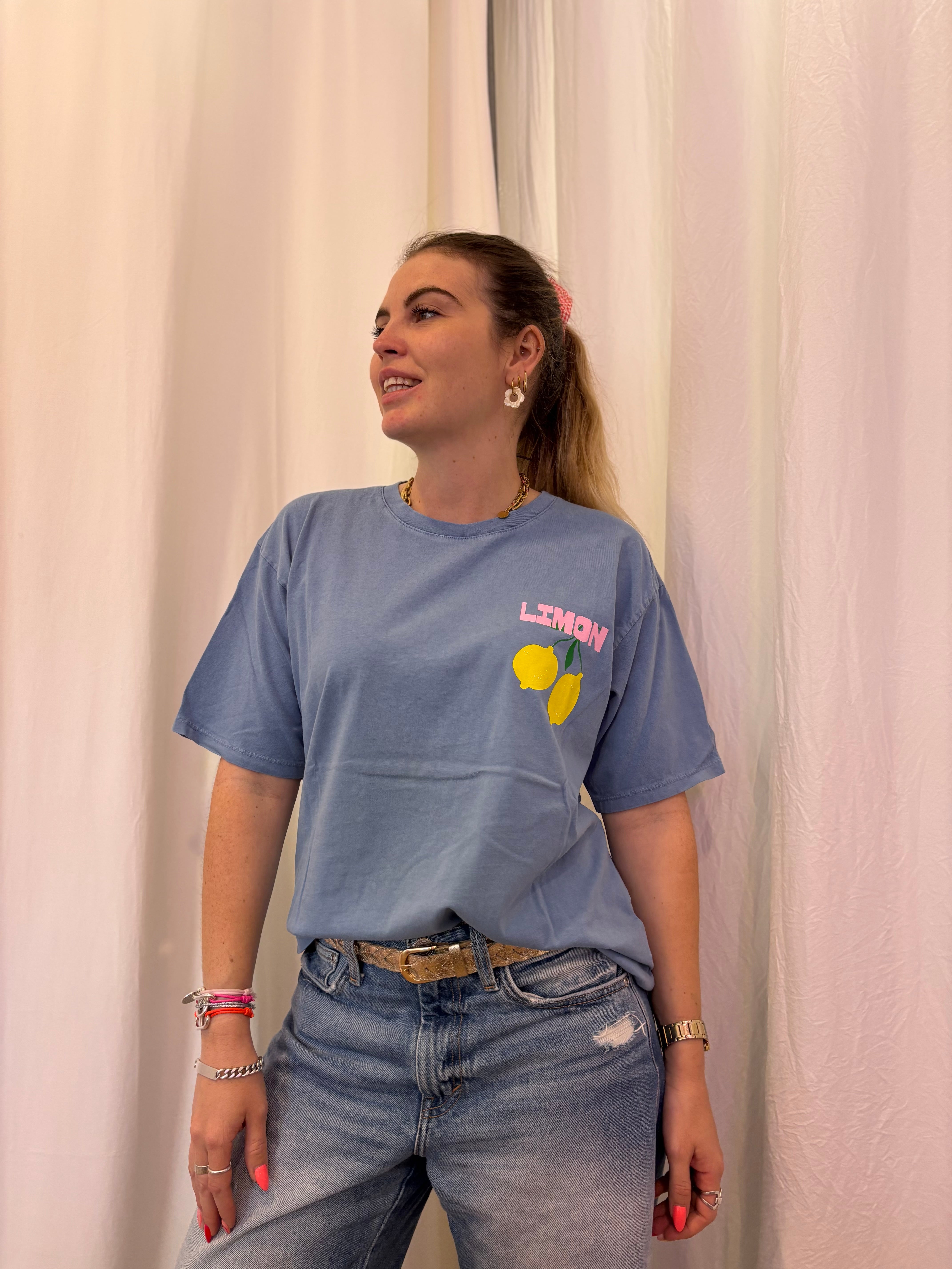 T-shirt LIMON Bleu •