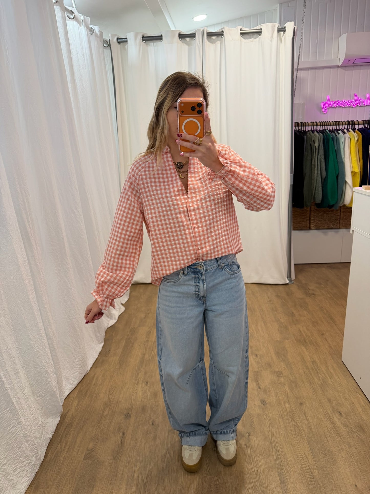 Blouse LENNY vichy rose