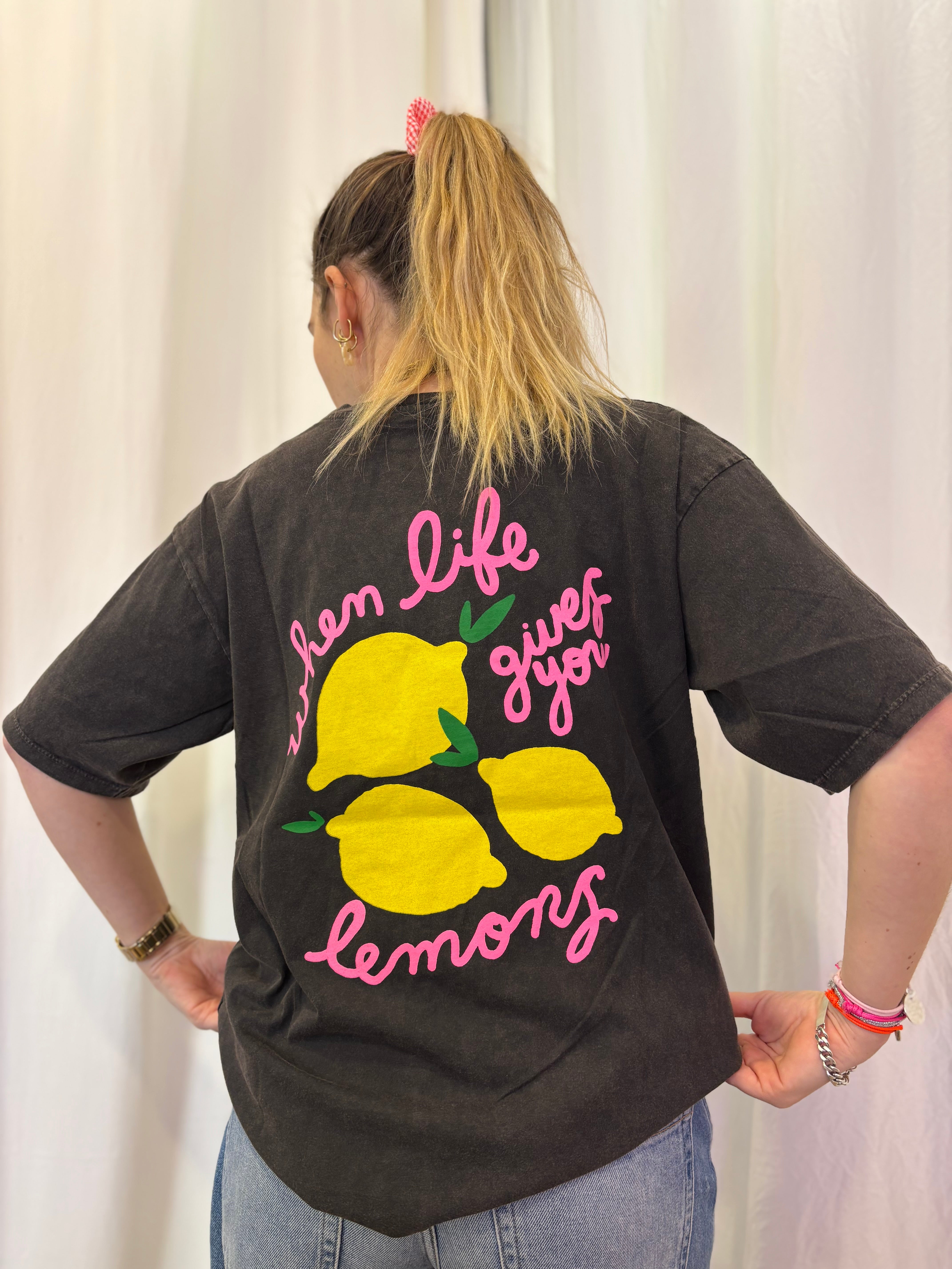 T-shirt LEMONS Noir •