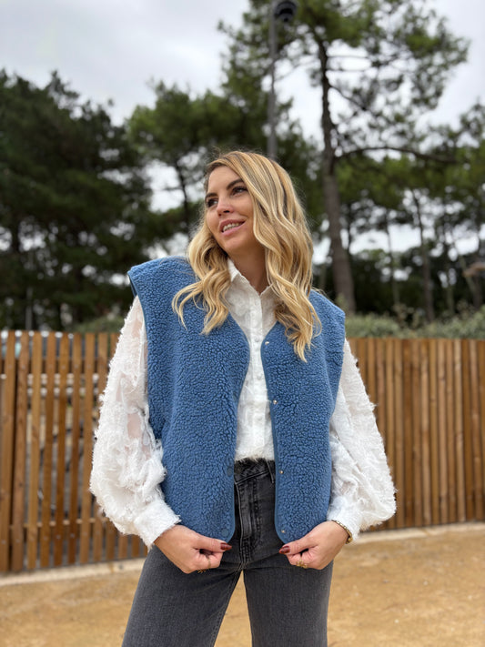 Veste sans manches ABY Bleu jean