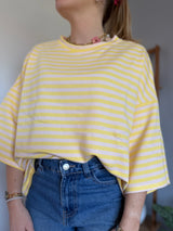 T-shirt marinière SOLEIL Jaune + Beige